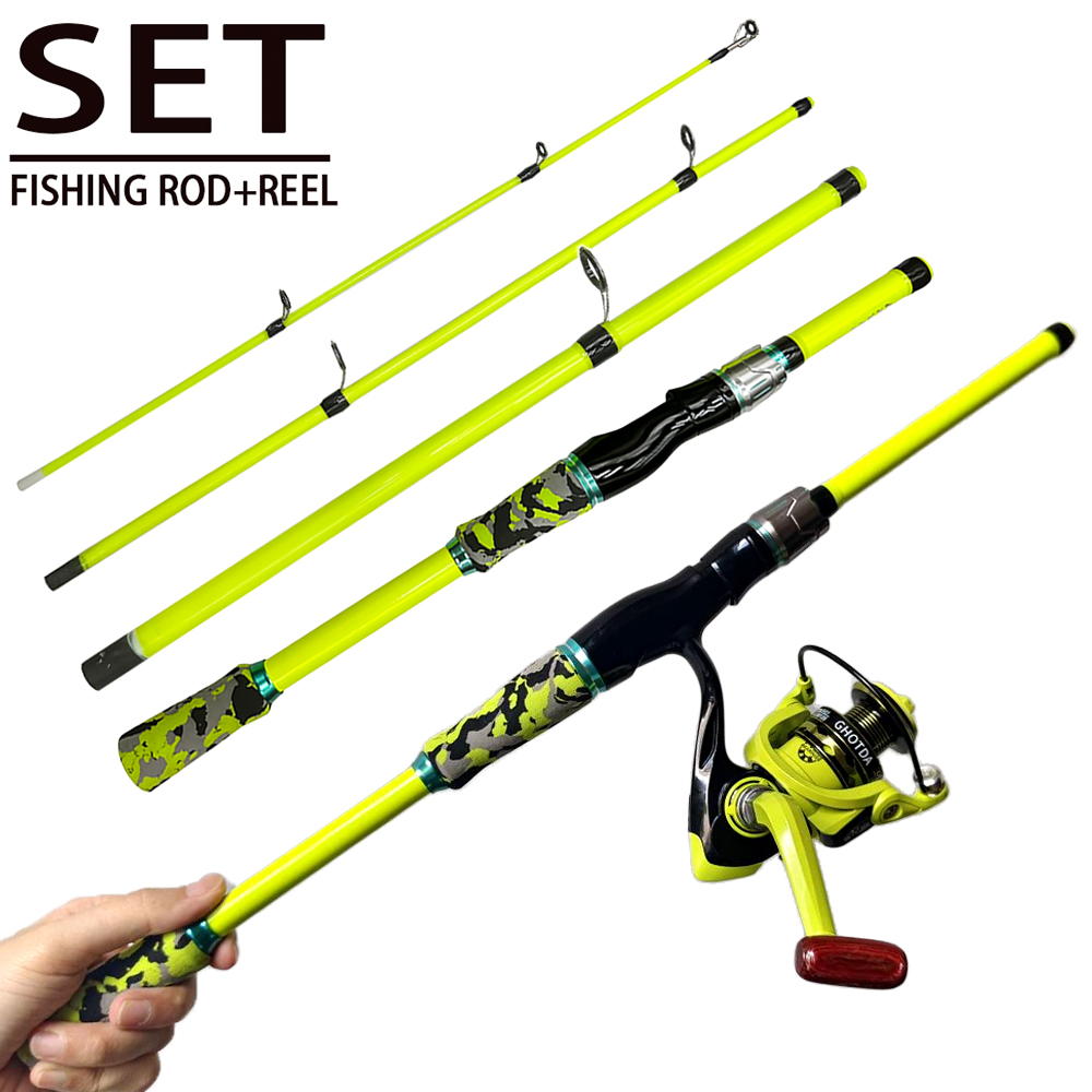 Spincast Reel - Juego combinado de caña de pescar