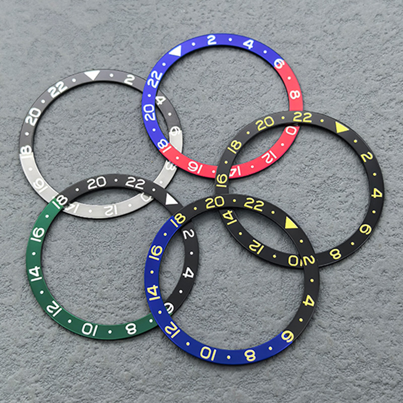 Reel Case - Bisel plano estilo GMT de 38