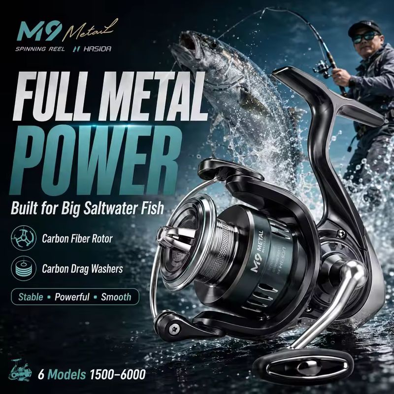 Carrete de pesca HASIDA M9, to - Trolling Reel reseña y precio